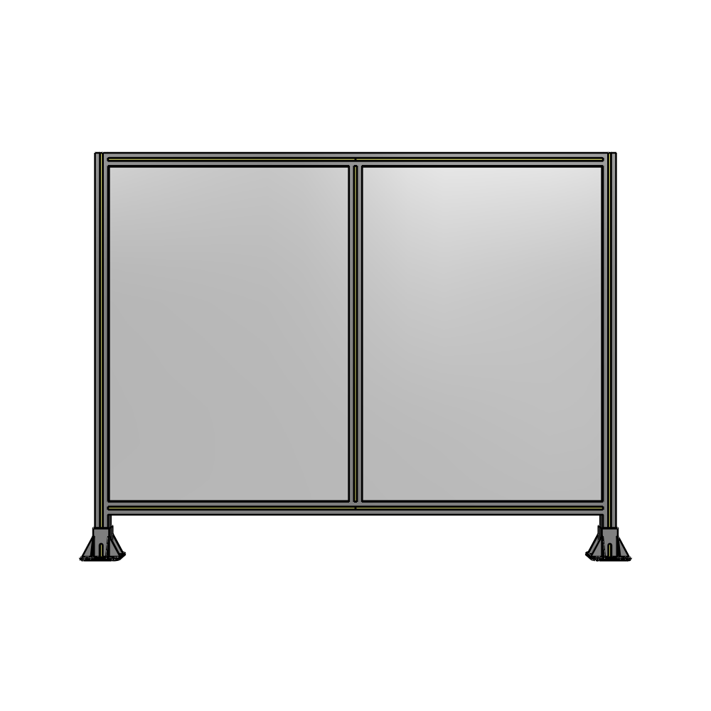 B3-1400-1800-0150-ZYPFK DOUBLE PANEL-LEG ON EACH SIDE 1400MM X 1800MM 1/4" POLYCARBONATE, AS A KIT