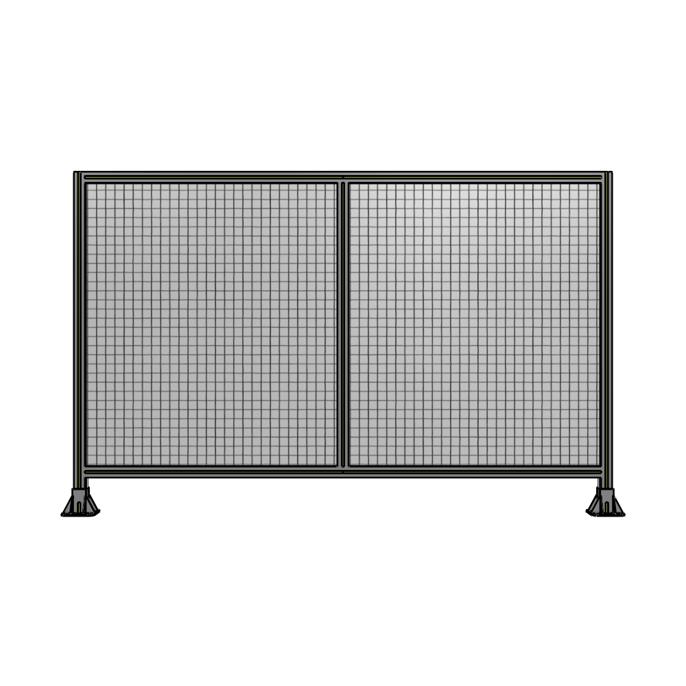 B3-1400-2200-0150-ZYMFA DOUBLE PANEL-LEG ON EACH SIDE 1400MM X 2200MM 1" MESH, FULLY ASSEMBLED