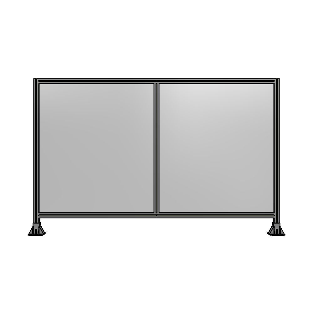 B3-1400-2200-0150-ZYPFK DOUBLE PANEL-LEG ON EACH SIDE 1400MM X 2200MM  1/4" POLYCARBONATE, AS A KIT