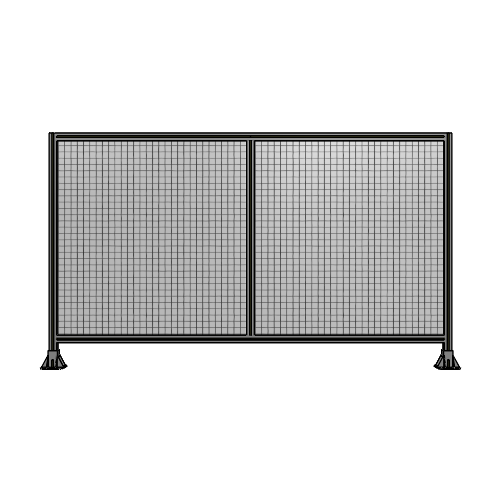 B3-1400-2400-0150-ZYMFA DOUBLE PANEL-LEG ON EACH SIDE 1400MM X 2400MM 1" MESH, FULLY ASSEMBLED