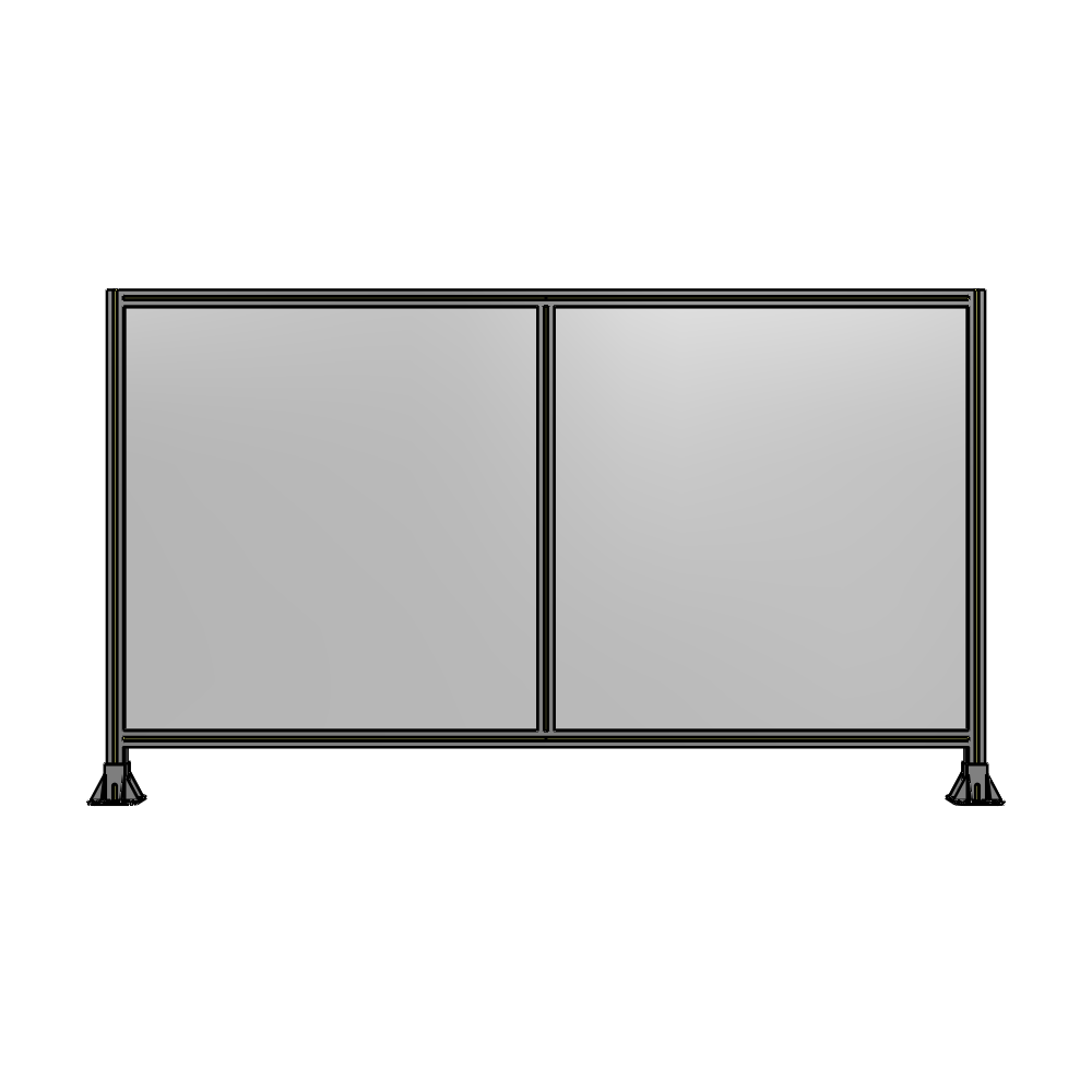 B3-1400-2400-0150-ZYPFK DOUBLE PANEL-LEG ON EACH SIDE 1400MM X 2400MM  1/4" POLYCARBONATE, AS A KIT