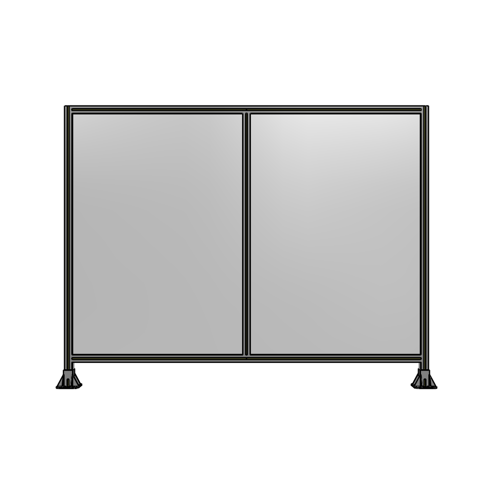 B3-1700-2200-0150-ZYPFK DOUBLE PANEL-LEG ON EACH SIDE 1700MM X 2200MM  1/4" POLYCARBONATE, FULLY ASSEMBLED