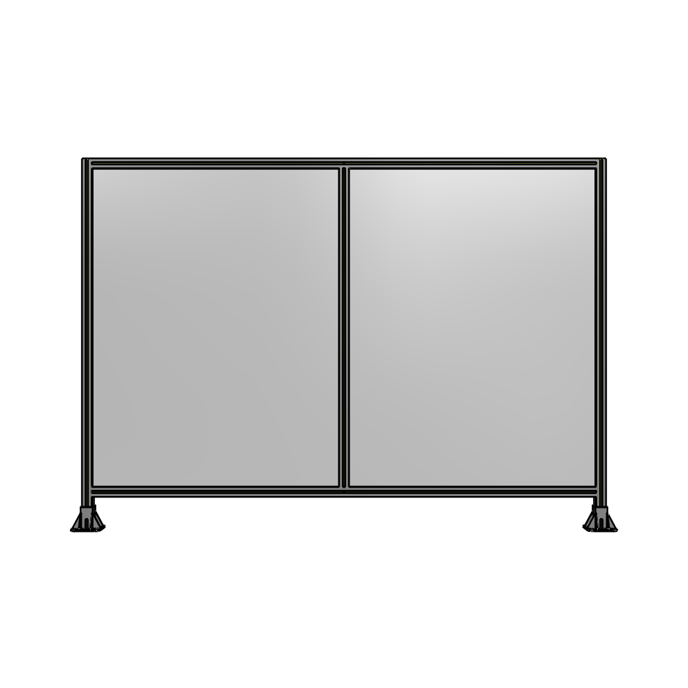 B3-1700-2400-0150-ZYPFK DOUBLE PANEL-LEG ON EACH SIDE 1700MM X 2400MM  1/4" POLYCARBONATE, FULLY ASSEMBLED