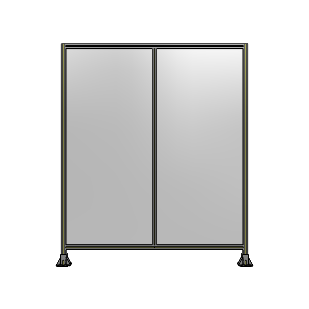 B3-2135-1800-0150-ZYPFA DOUBLE PANEL-LEG ON EACH SIDE  2135MM X 1800MM  1/4" POLYCARBONATE, FULLY ASSEMBLED