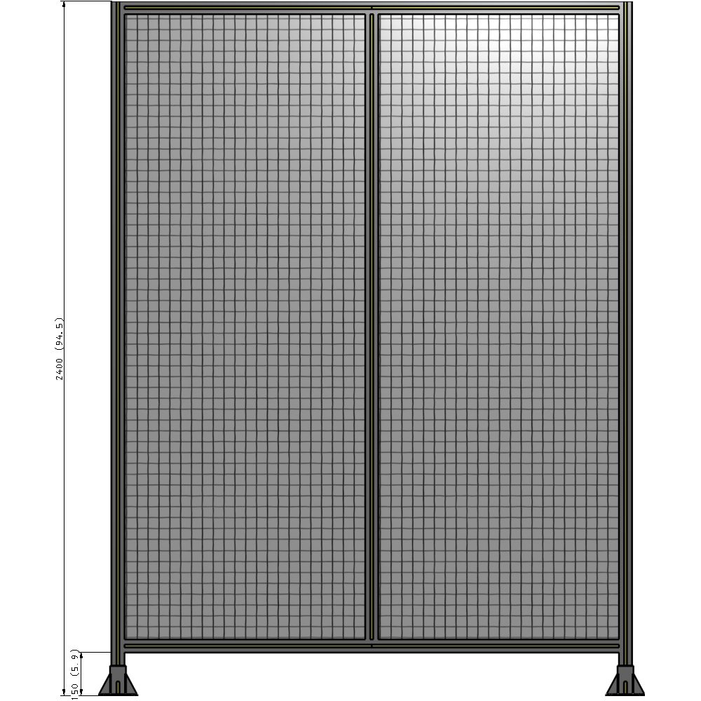 B3-2400-1800-0150-ZYMFK DOUBLE PANEL-LEG ON EACH SIDE 2400MM X 1800MM 1" MESH, AS A KIT