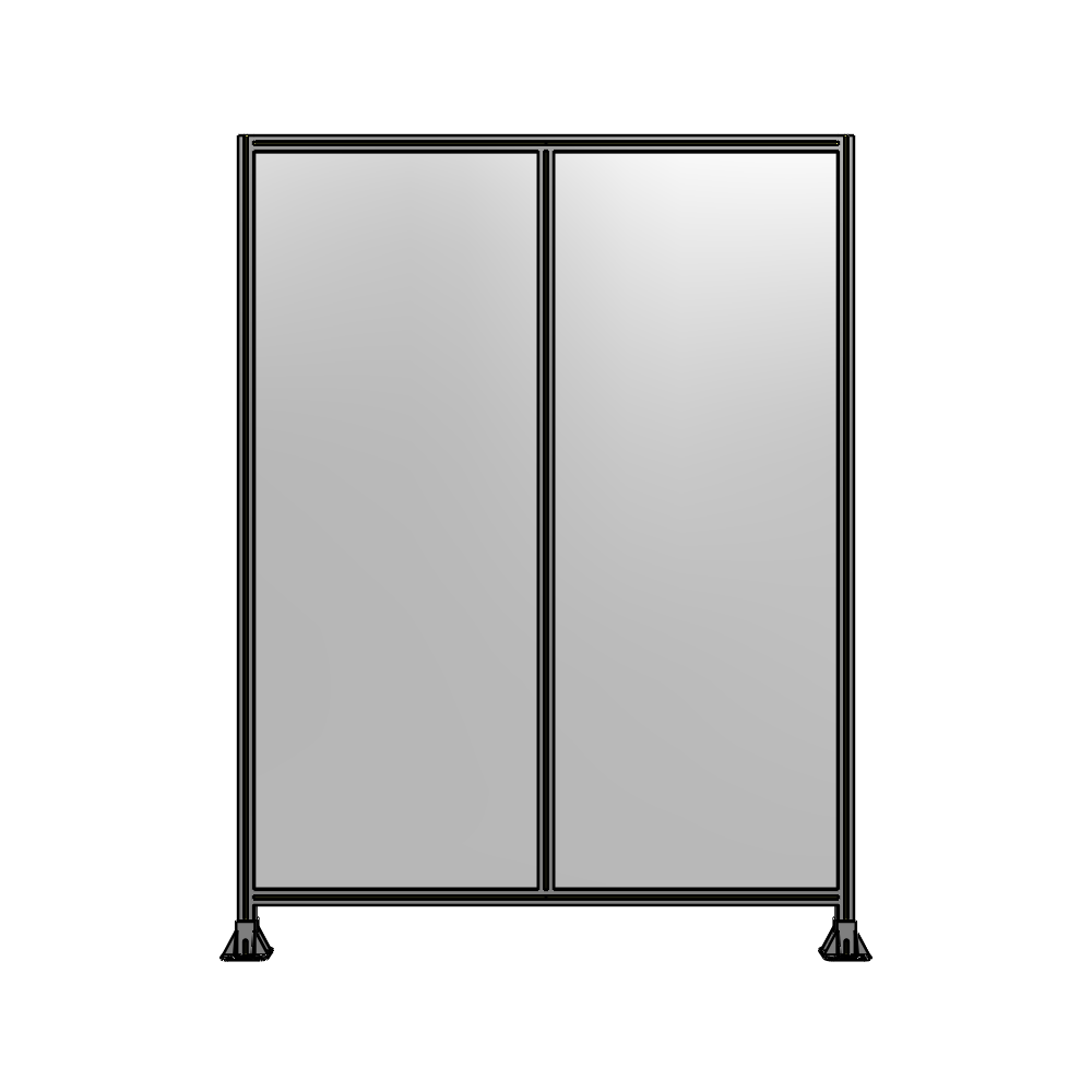 B3-2400-1800-0150-ZYPFA DOUBLE PANEL-LEG ON EACH SIDE 2400MM X 1800MM 1/4" POLYCARBONATE, FULLY ASSEMBLED