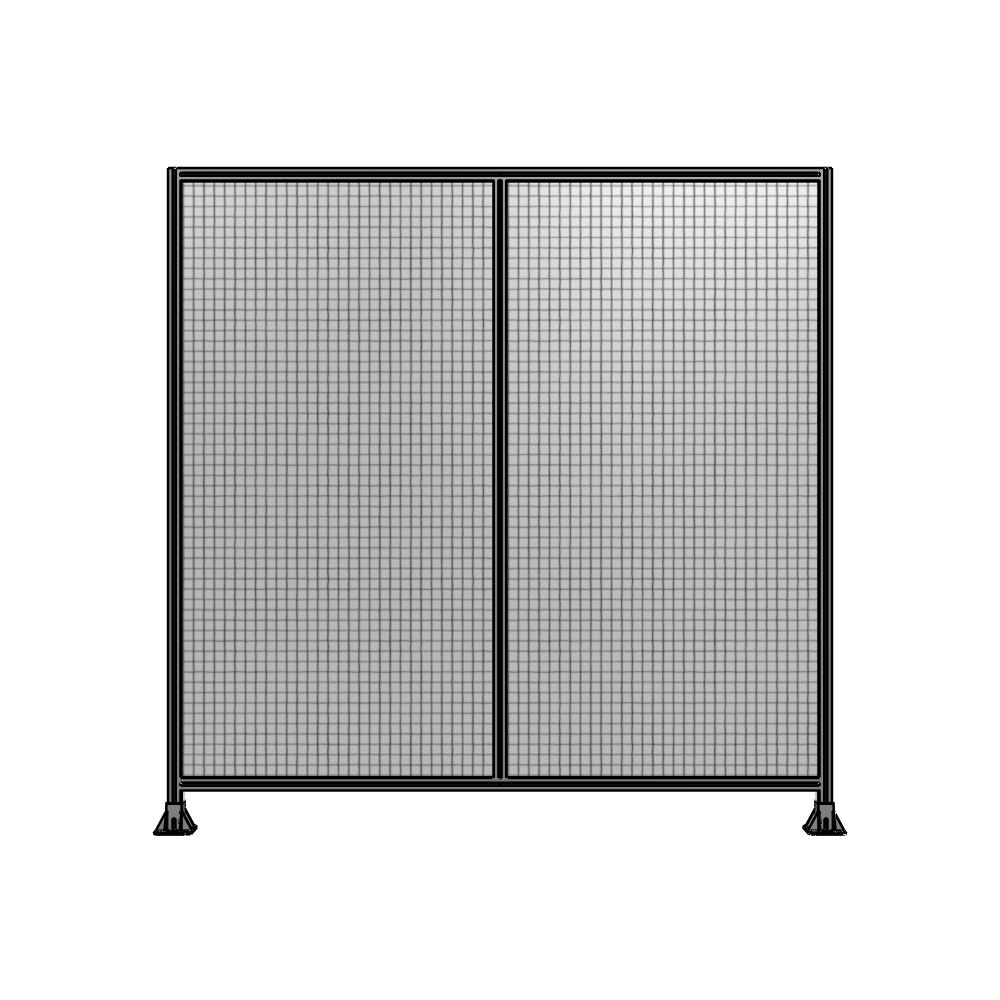 B3-2400-2400-0150-ZYMFK DOUBLE PANEL-LEG ON EACH SIDE 2400MM X 2400MM 1" MESH, FULLY ASSEMBLED