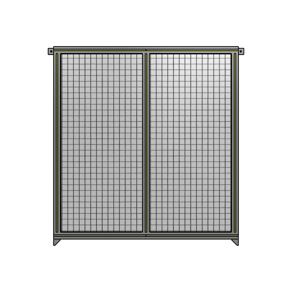 B4-1400-1200-0150-TYMZK DOUBLE PANEL-NO LEGS, TIE PLATE AND ANGLE CONNECTORS 1400MM X 1200MM 1" MESH, FULLY ASSEMBLED
