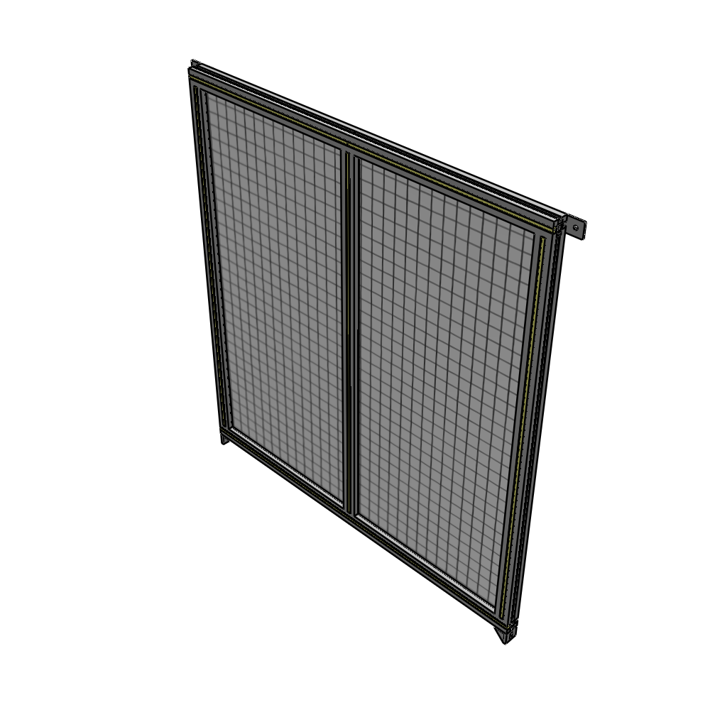 B4-1400-1200-0150-TYMZK DOUBLE PANEL-NO LEGS, TIE PLATE AND ANGLE CONNECTORS 1400MM X 1200MM 1" MESH, FULLY ASSEMBLED