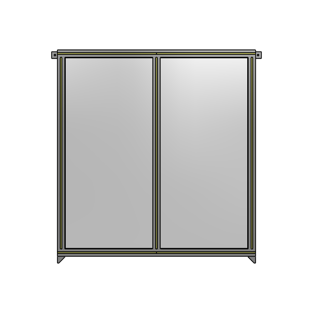 B4-1400-1200-0150-TYPZA DOUBLE PANEL-NO LEGS, TIE PLATE AND ANGLE CONNECTORS 1400MM X 1200MM 1/4" POLYCARBONATE, AS A KIT