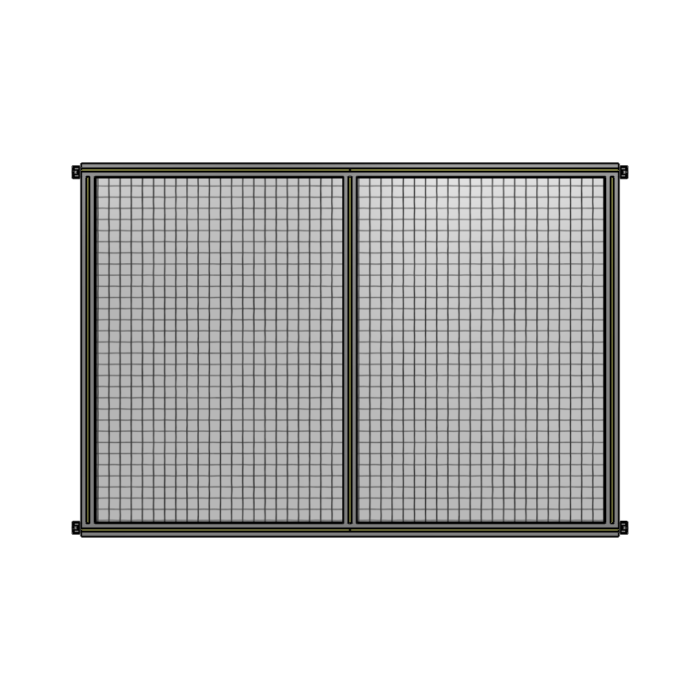 B4-1400-1800-0150-HYMZA DOUBLE PANEL-NO LEGS, HINGE CONNECTORS 1400MM X 1800MM  1" MESH, AS A KIT