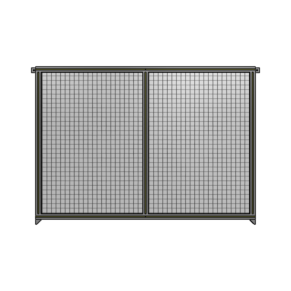 B4-1400-1800-0150-TYMZK DOUBLE PANEL-NO LEGS, TIE PLATE AND ANGLE CONNECTORS 1400MM X 1800MM 1" MESH, FULLY ASSEMBLED