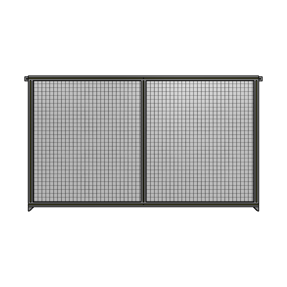 B4-1400-2200-0150-TYMZA DOUBLE PANEL-NO LEGS, TIE PLATE AND ANGLE CONNECTORS 1400MM X 2200MM 1" MESH, FULLY ASSEMBLED