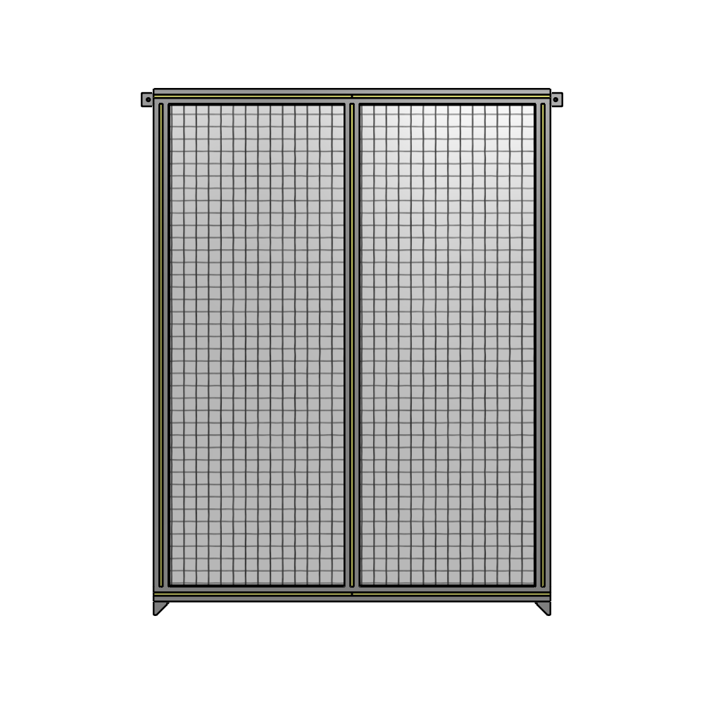 B4-1700-1200-0150-TYMZK DOUBLE PANEL-NO LEGS, TIE PLATE AND ANGLE CONNECTORS 1700MM X 1200MM  1" MESH, FULLY ASSEMBLED