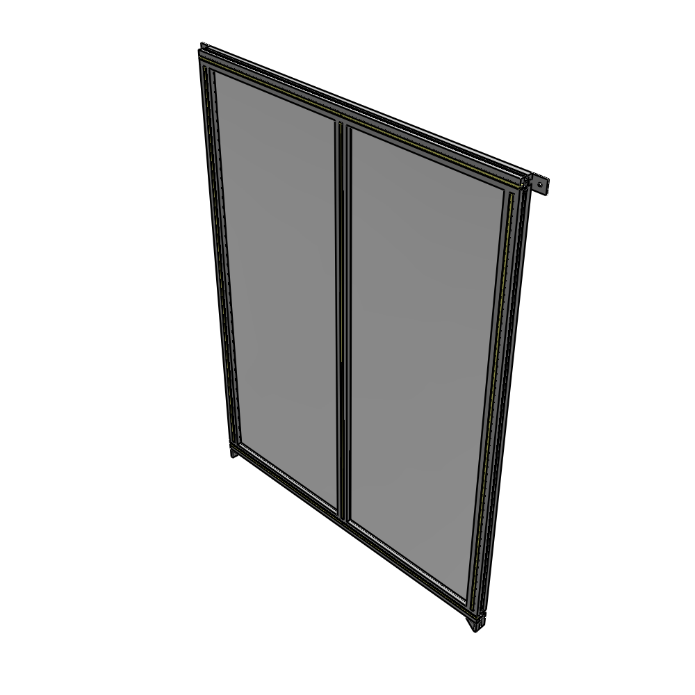 B4-1700-1200-0150-TYPZK DOUBLE PANEL-NO LEGS, TIE PLATE AND ANGLE CONNECTORS 1700MM X 1200MM  1/4" POLYCARBONATE, ASSEMBLED
