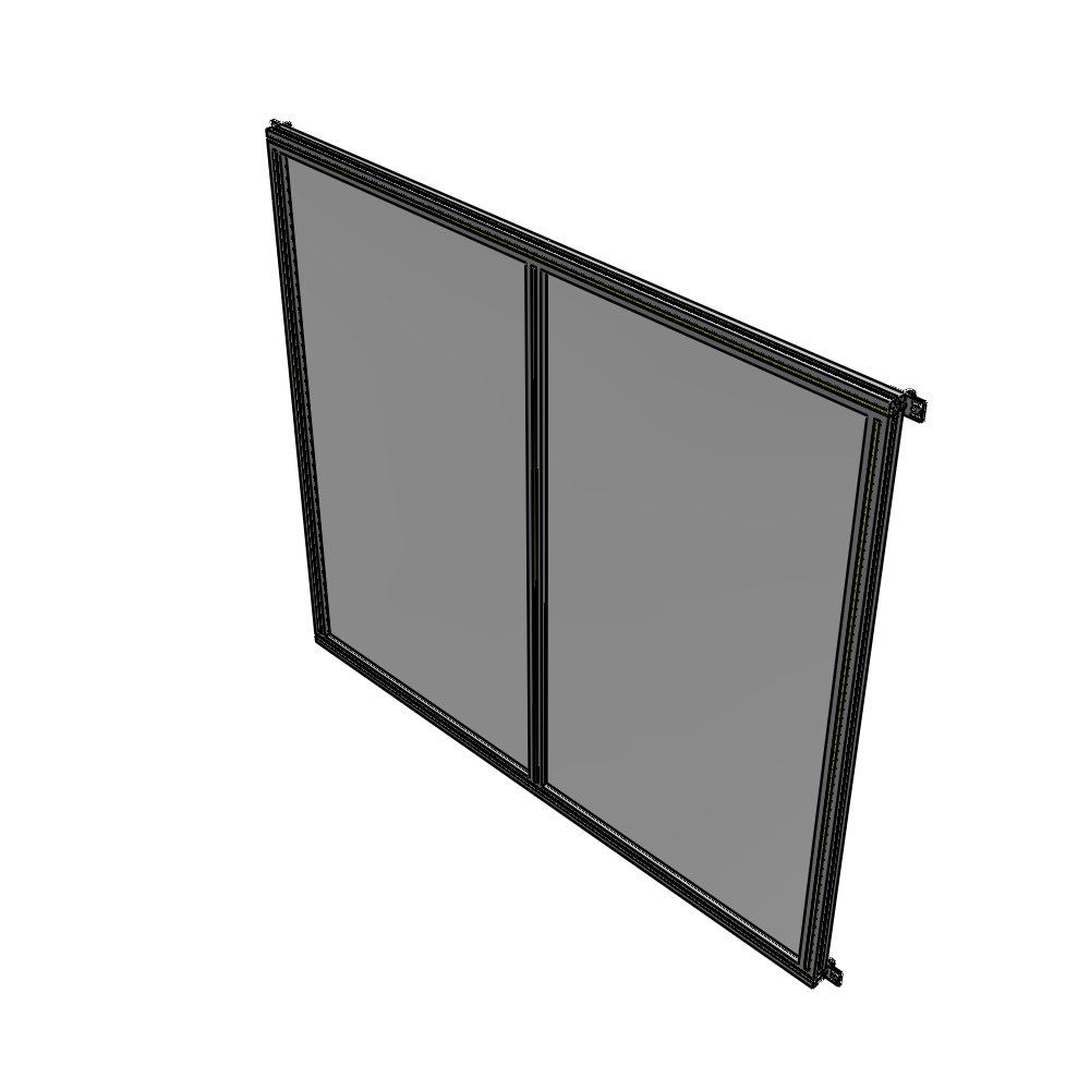 B4-1700-1800-0150-HYPZA DOUBLE PANEL-NO LEGS, HINGE CONNECTORS 1700MM X 1800MM  1/4" POLYCARBONATE, AS A KIT