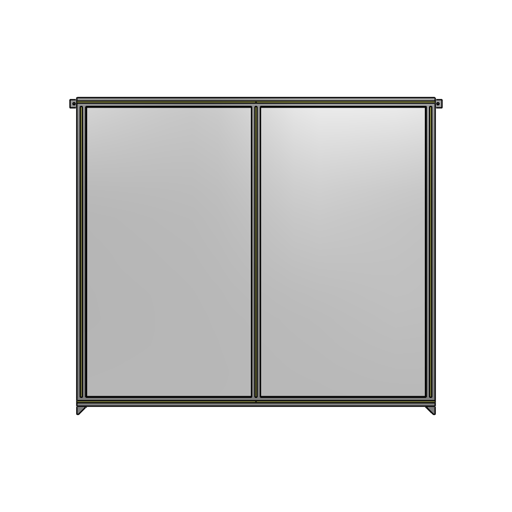 B4-1700-1800-0150-TYPZA DOUBLE PANEL-NO LEGS, TIE PLATE AND ANGLE CONNECTORS 1700MM X 1800MM  1/4" POLYCARBONATE, AS A KIT