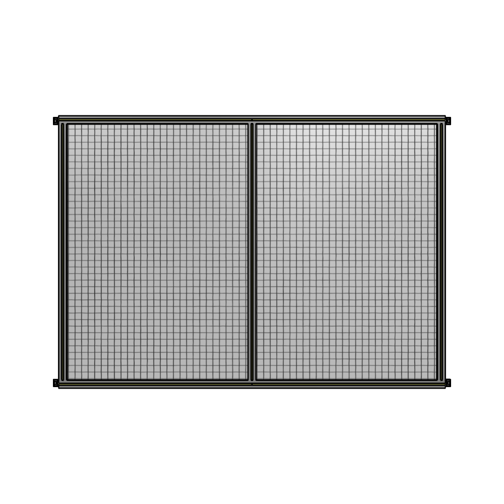 B4-1700-2200-0150-HYMZK DOUBLE PANEL-NO LEGS, HINGE CONNECTORS 1700MM X 2200MM  1" MESH, FULLY ASSEMBLED