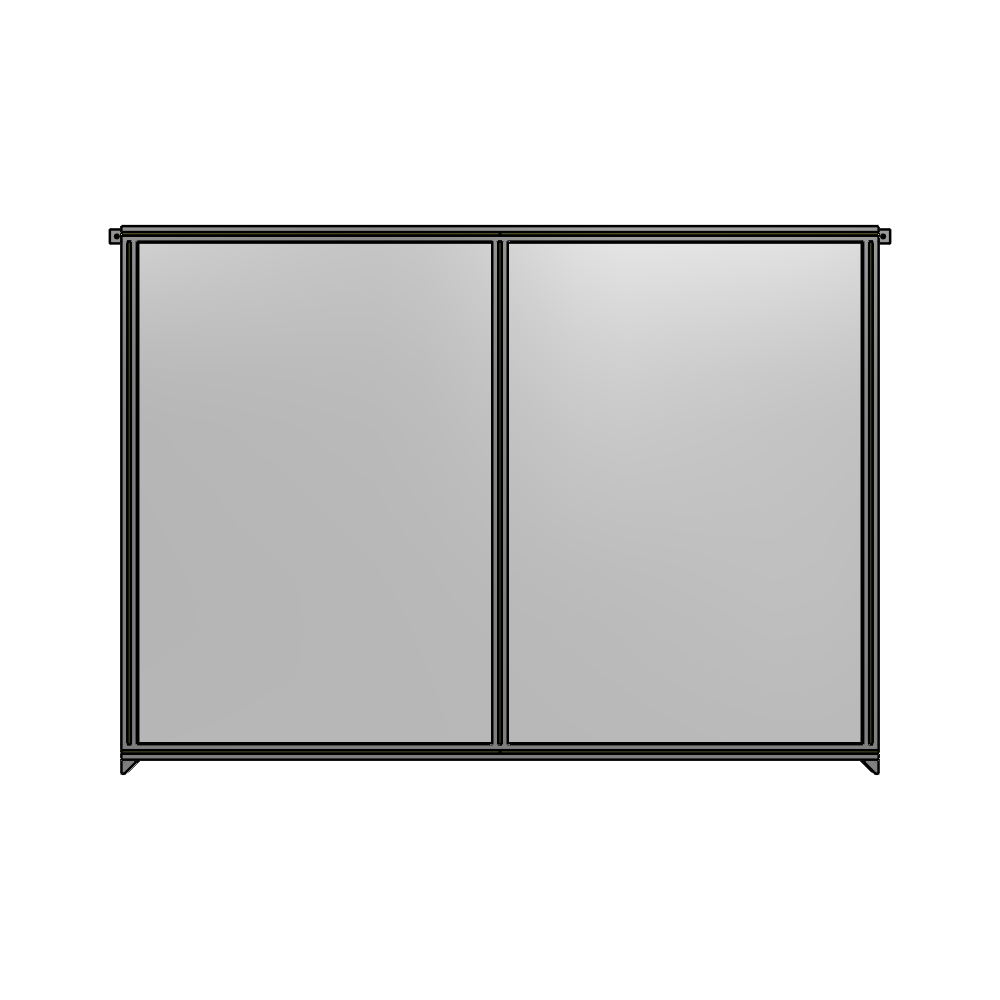 B4-1700-2200-0150-TYPZA DOUBLE PANEL-NO LEGS, TIE PLATE AND ANGLE CONNECTORS 1700MM X 2200MM  1/4" POLYCARBONATE, AS A KIT