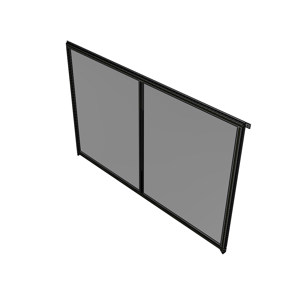 B4-1700-2400-0150-TYPZA DOUBLE PANEL-NO LEGS, TIE PLATE AND ANGLE CONNECTORS 1700MM X 2400MM  1/4" POLYCARBONATE, ASSEMBLED