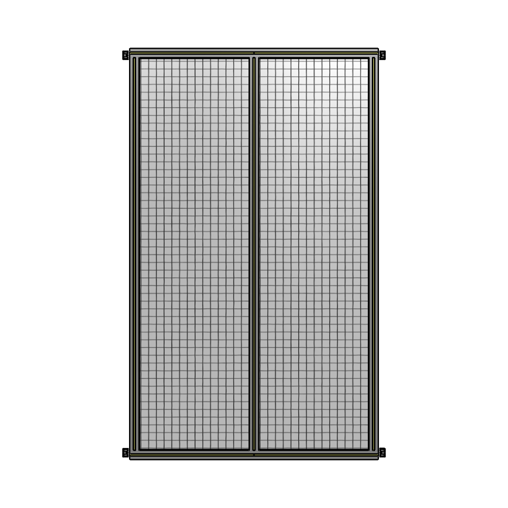 B4-2135-1200-0150-HYMZA DOUBLE PANEL-NO LEGS, HINGE CONNECTORS 2135MM X 1200MM  1" MESH, FULLY ASSEMBLED
