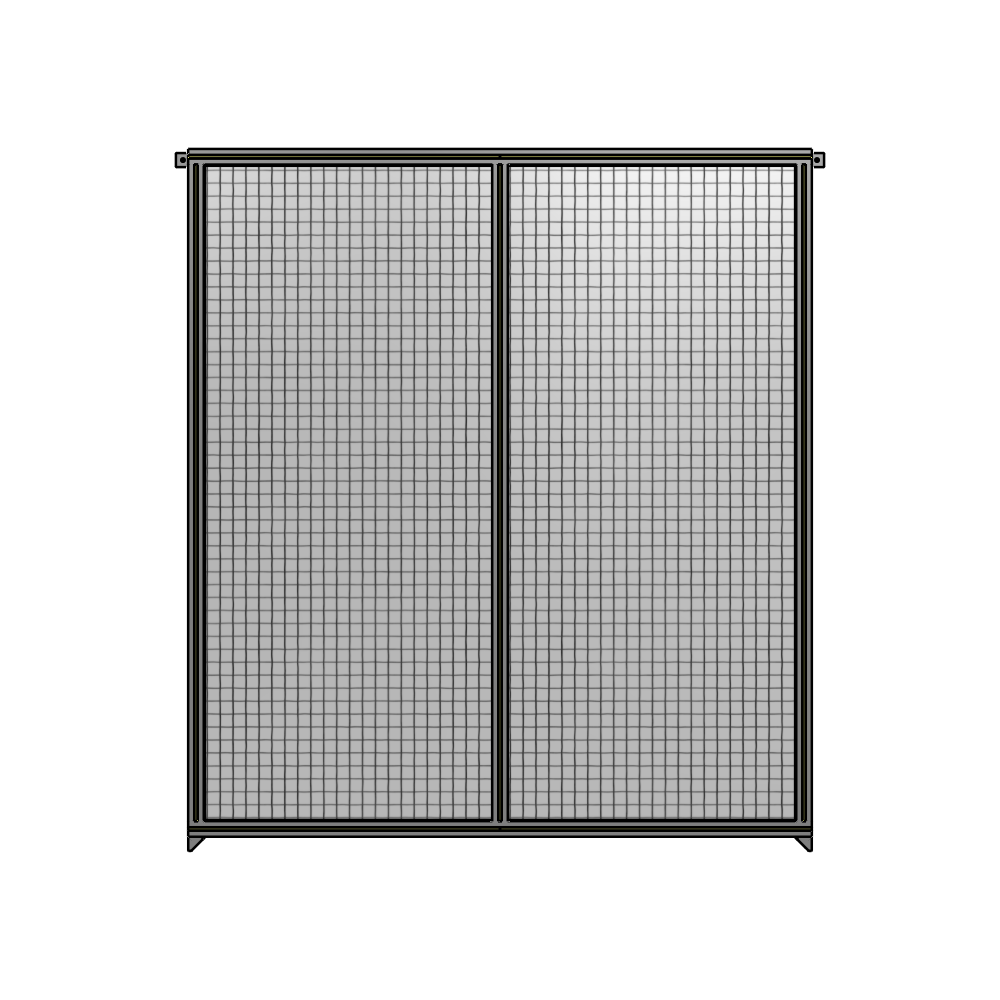 B4-2135-1800-0150-TYMZA DOUBLE PANEL-NO LEGS, TIE PLATE AND ANGLE CONNECTORS 2135MM X 1800MM  1" MESH, FULLY ASSEMBLED