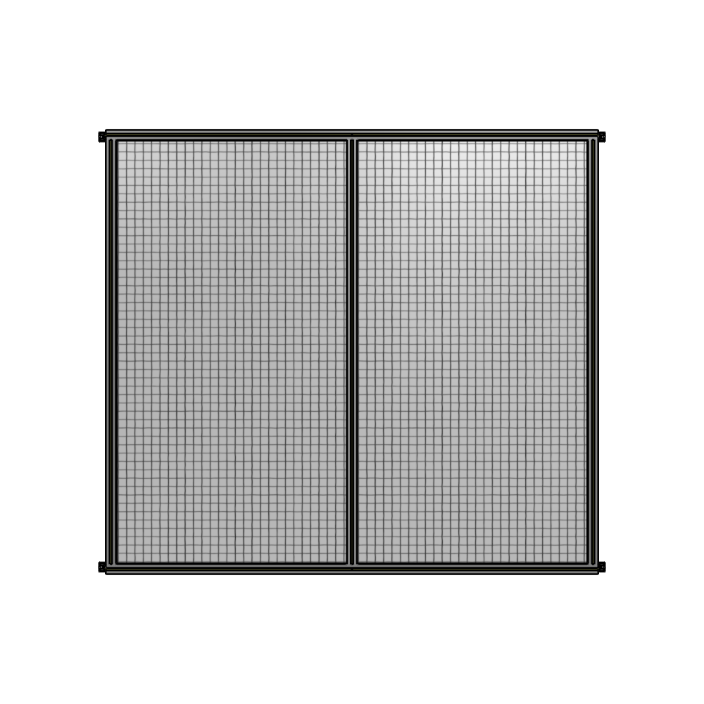 B4-2135-2200-0150-HYMZA DOUBLE PANEL-NO LEGS, HINGE CONNECTORS 2135MM X  2200MM  1" MESH, AS A KIT