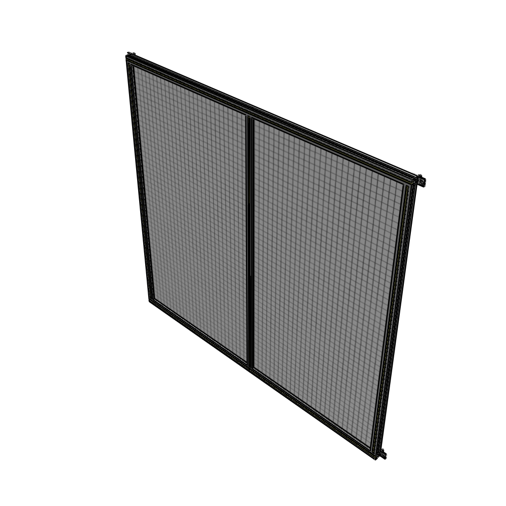 B4-2135-2200-0150-HYMZK DOUBLE PANEL-NO LEGS, HINGE CONNECTORS 2135MM X  2200MM  1" MESH, FULLY ASSEMBLED