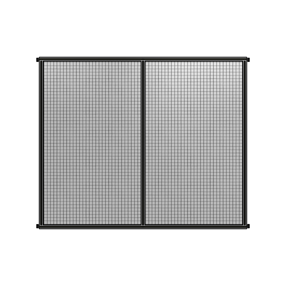 B4-2135-2400-0150-HYMZK DOUBLE PANEL-NO LEGS, HINGE CONNECTORS 2135MM X 2400MM  1" MESH, FULLY ASSEMBLED