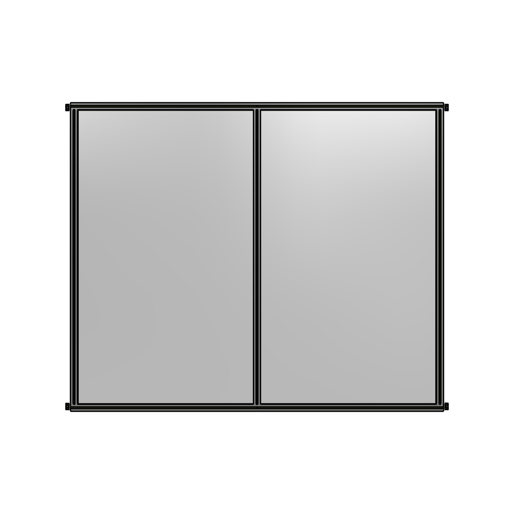B4-2135-2400-0150-HYPZA DOUBLE PANEL-NO LEGS, HINGE CONNECTORS 2135MM X 2400MM  1/4" POLYCARBONATE, AS A KIT