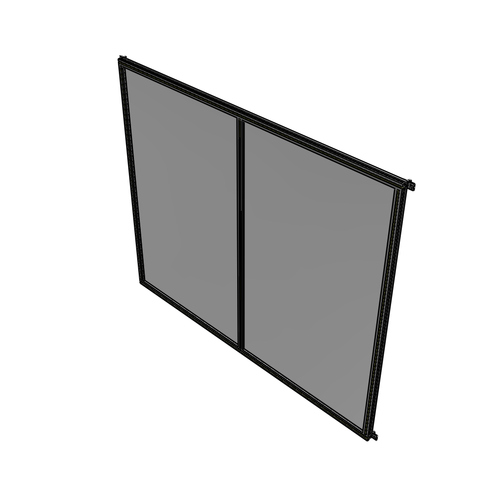 B4-2135-2400-0150-HYPZA DOUBLE PANEL-NO LEGS, HINGE CONNECTORS 2135MM X 2400MM  1/4" POLYCARBONATE, AS A KIT