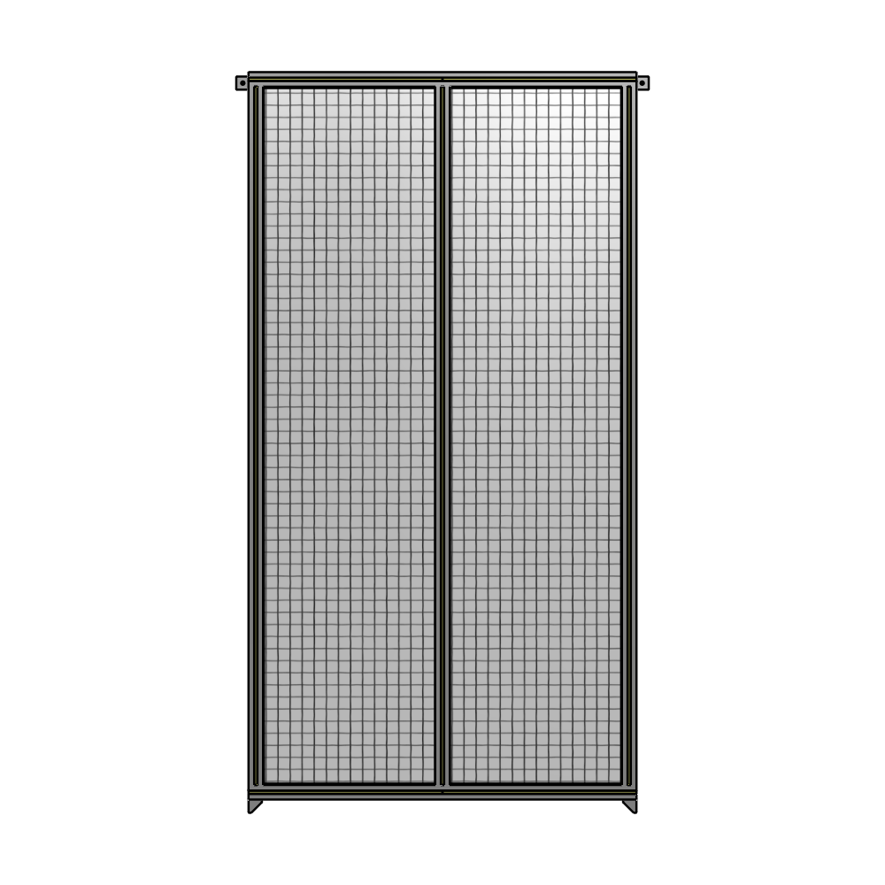 B4-2400-1200-0150-TYMZA DOUBLE PANEL-NO LEGS, TIE PLATE AND ANGLE CONNECTORS 2400MM X 1200MM 1" MESH, FULLY ASSEMBLED