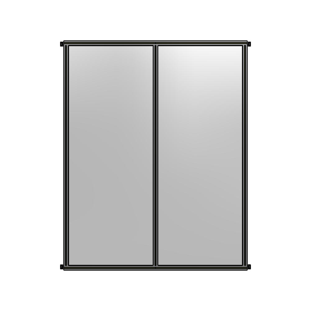 B4-2400-1800-0150-HYPZA DOUBLE PANEL-NO LEGS, HINGE CONNECTORS 2400MM X 1800MM 1/4" POLYCARBONATE, ASSEMBLED