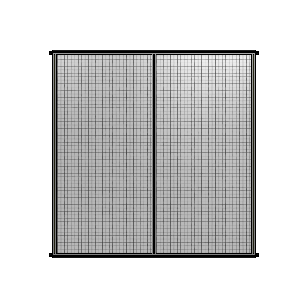 B4-2400-2200-0150-HYMZK DOUBLE PANEL-NO LEGS, HINGE CONNECTORS 2400MM X 2200MM 1" MESH, AS A KIT