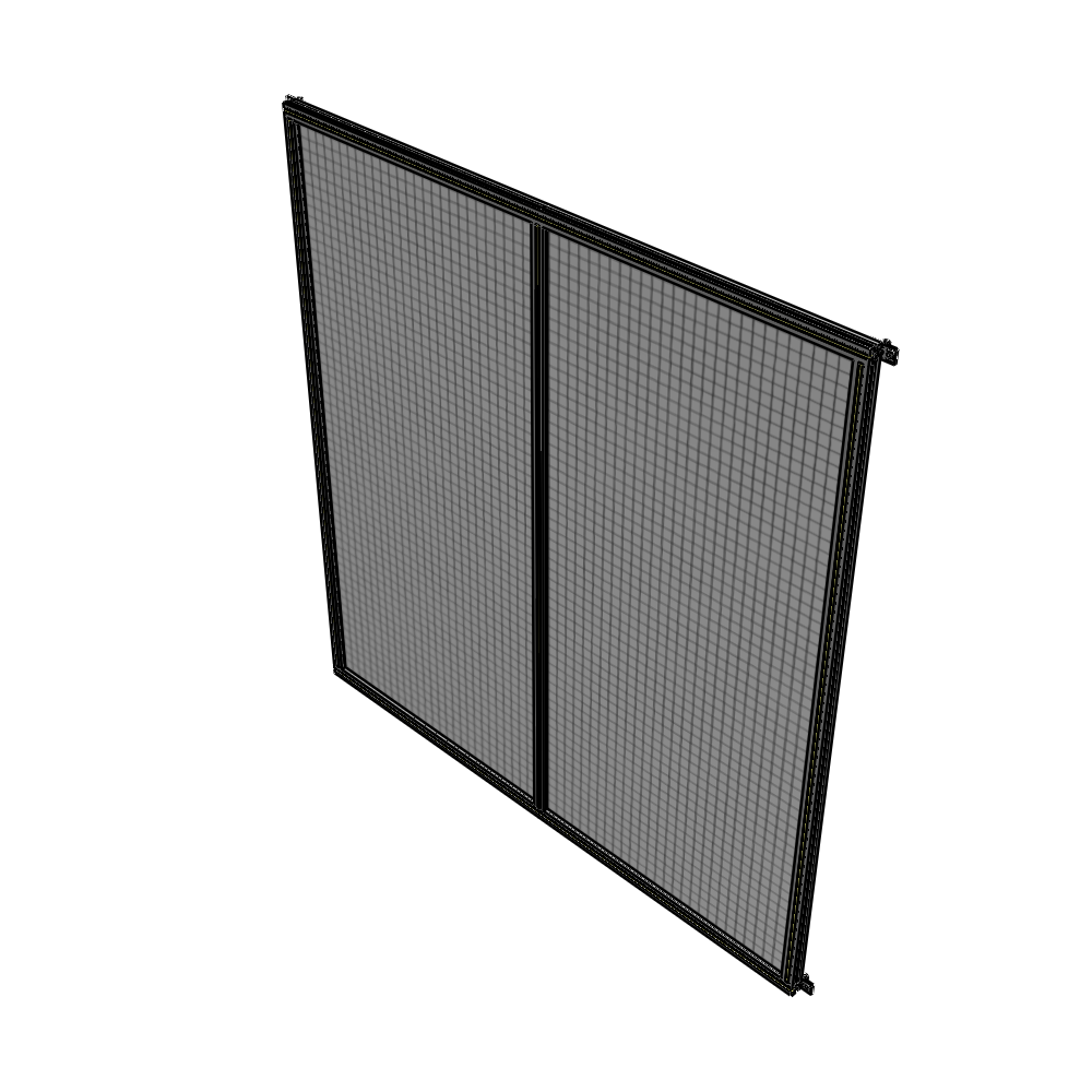 B4-2400-2200-0150-HYMZK DOUBLE PANEL-NO LEGS, HINGE CONNECTORS 2400MM X 2200MM 1" MESH, AS A KIT