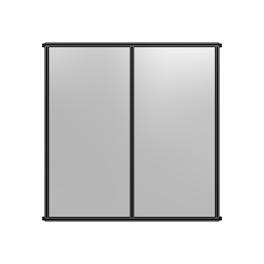 B4-2400-2200-0150-HYPZK DOUBLE PANEL-NO LEGS, HINGE CONNECTORS 2400MM X 2200MM 1/4" POLYCARBONATE, AS A KIT