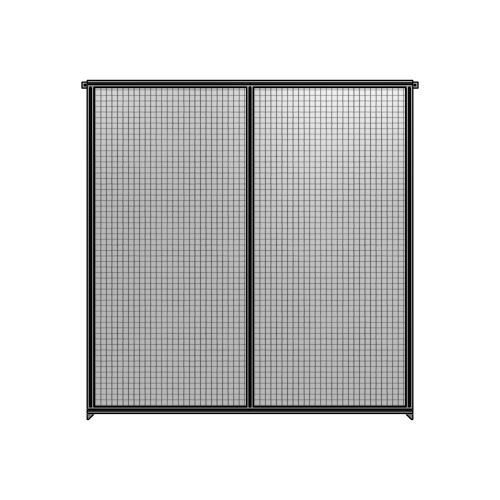 B4-2400-2200-0150-TYMZK DOUBLE PANEL-NO LEGS, TIE PLATE AND ANGLE CONNECTORS 2400MM X 2200MM  1" MESH, AS A KIT