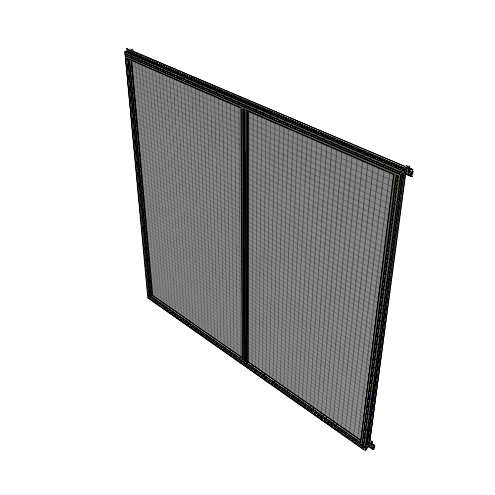 B4-2400-2400-0150-HYMZA DOUBLE PANEL-NO LEGS, HINGE CONNECTORS 2400MM X 2400MM 1" MESH, FULLY ASSEMBLED