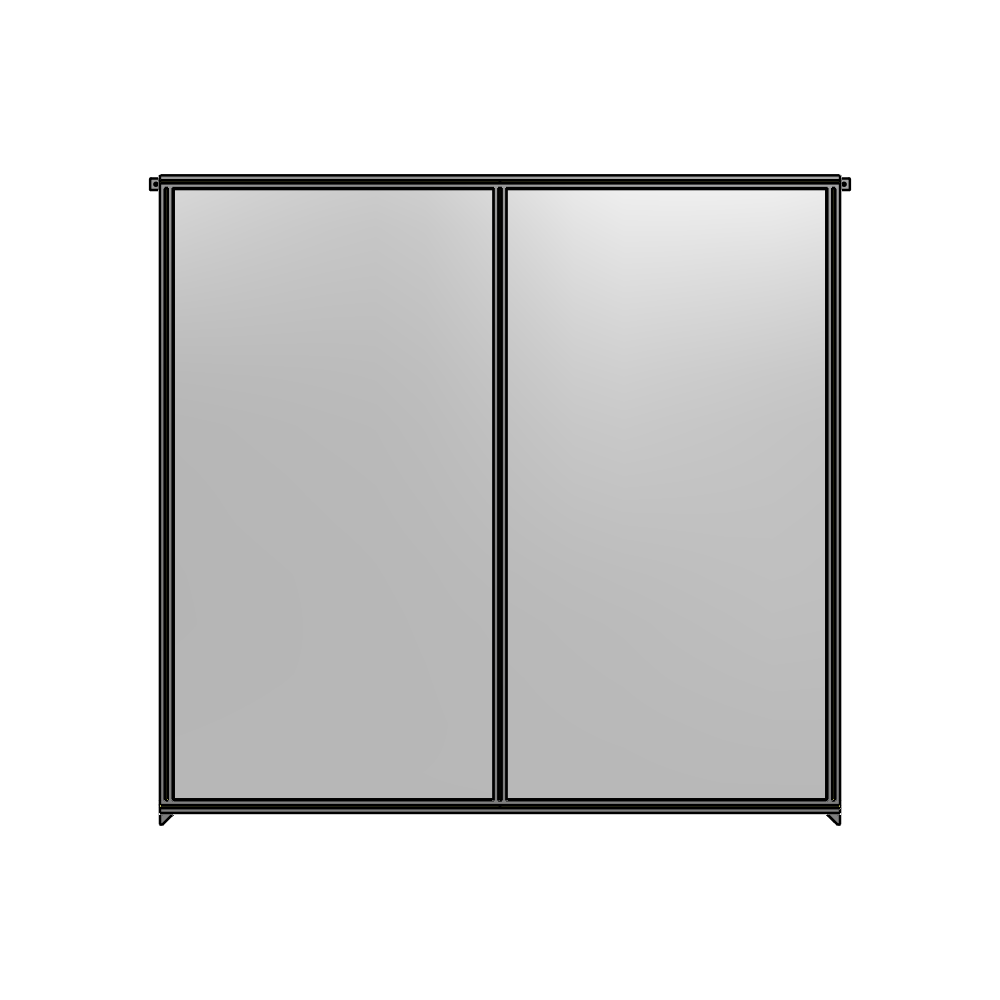 B4-2400-2400-0150-TYPZA DOUBLE PANEL-NO LEGS, TIE PLATE AND ANGLE CONNECTORS 2400MM X 2400MM 1/4" POLYCARBONATE, AS A KIT