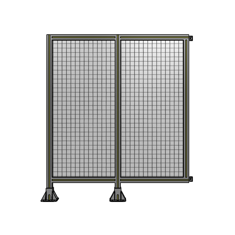 B5-1400-1200-0150-HYMFA DOUBLE PANEL-LEGS ON LEFT AND CENTER WITH HINGES 1400MM X 1200MM 1" MESH, AS A KIT