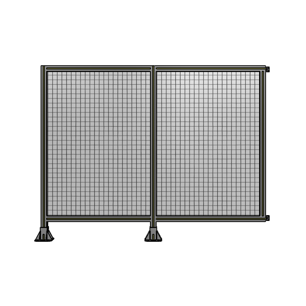 B5-1400-1800-0150-HYMFK DOUBLE PANEL-LEGS ON LEFT AND CENTER WITH HINGES 1400MM X 1800MM  1" MESH, FULLY ASSEMBLED