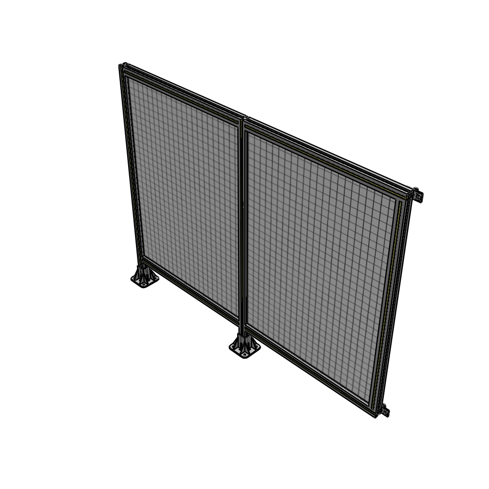 B5-1400-1800-0150-HYMFK DOUBLE PANEL-LEGS ON LEFT AND CENTER WITH HINGES 1400MM X 1800MM  1" MESH, FULLY ASSEMBLED