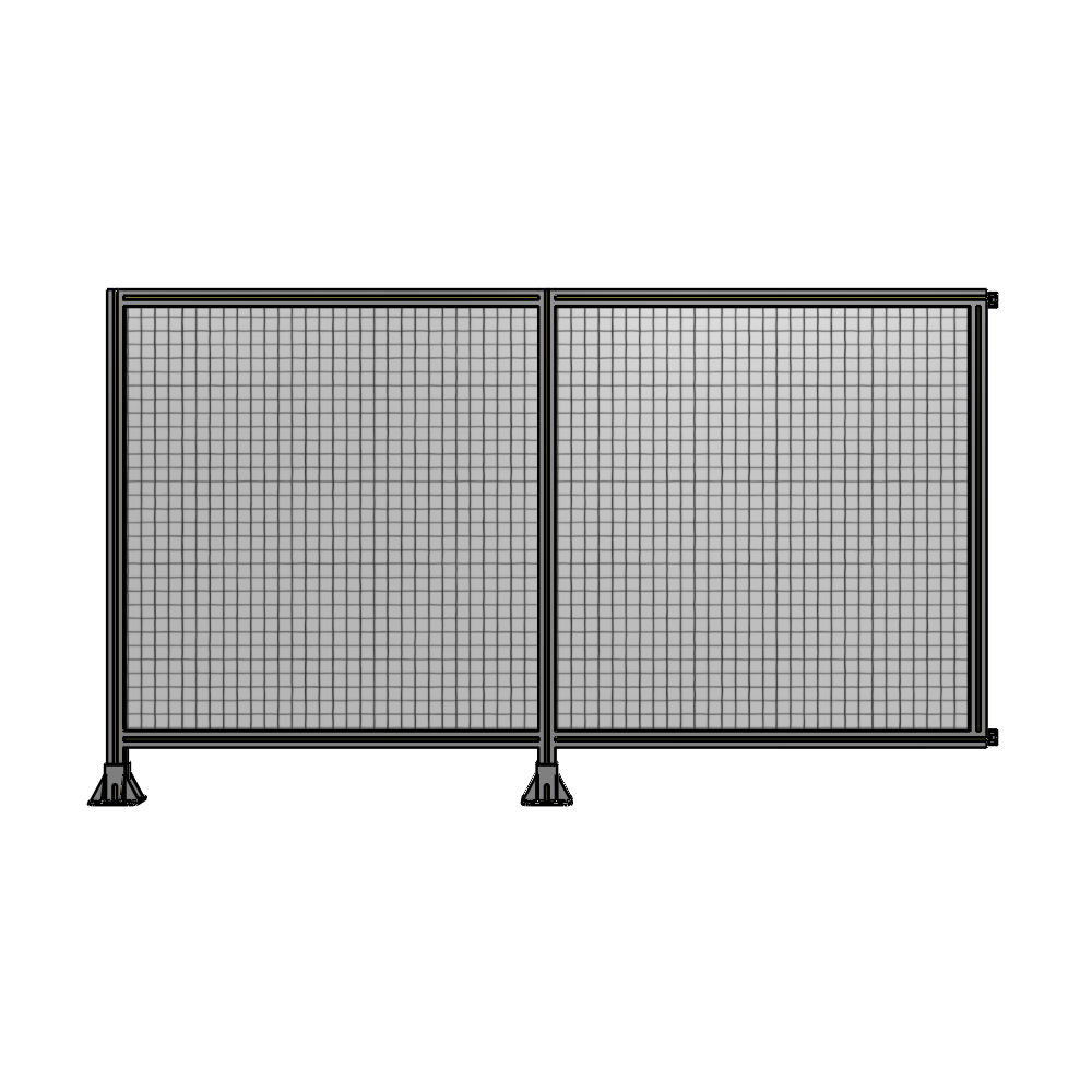B5-1400-2400-0150-HYMFK DOUBLE PANEL-LEGS ON LEFT AND CENTER WITH HINGES 1400MM X 2400MM  1" MESH, AS A KIT
