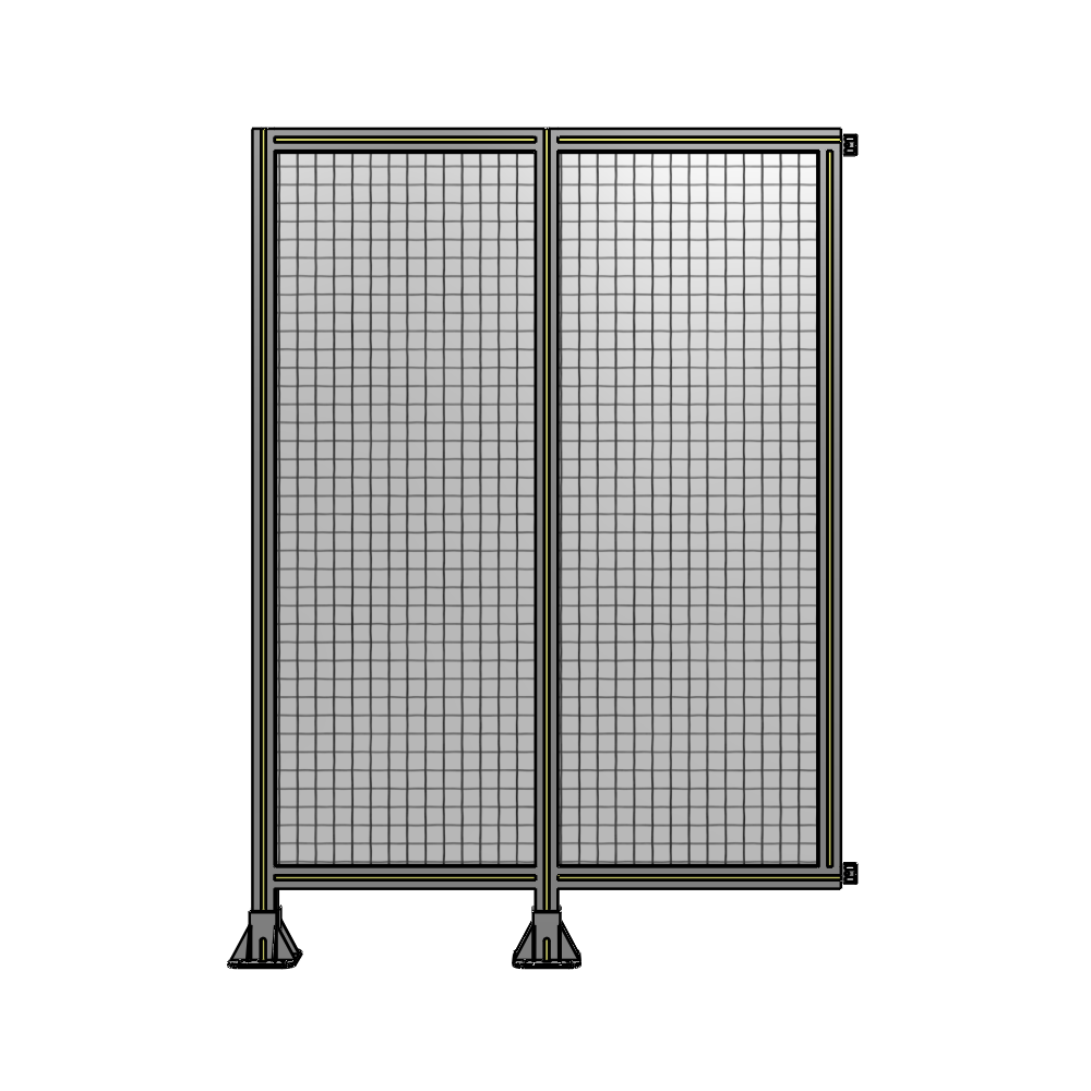 B5-1700-1200-0150-HYMFK DOUBLE PANEL-LEGS ON LEFT AND CENTER WITH HINGES 1700MM X 1200MM 1" MESH, AS A KIT