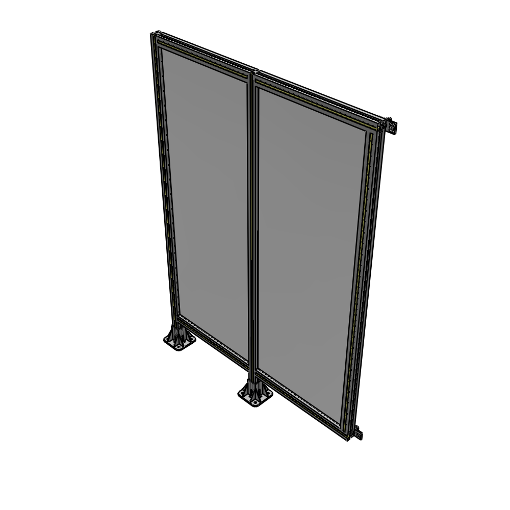B5-1700-1200-0150-HYPFK DOUBLE PANEL-LEGS ON LEFT AND CENTER WITH HINGES 1700MM X 1200MM  1/4" POLYCARBONATE, AS A KIT