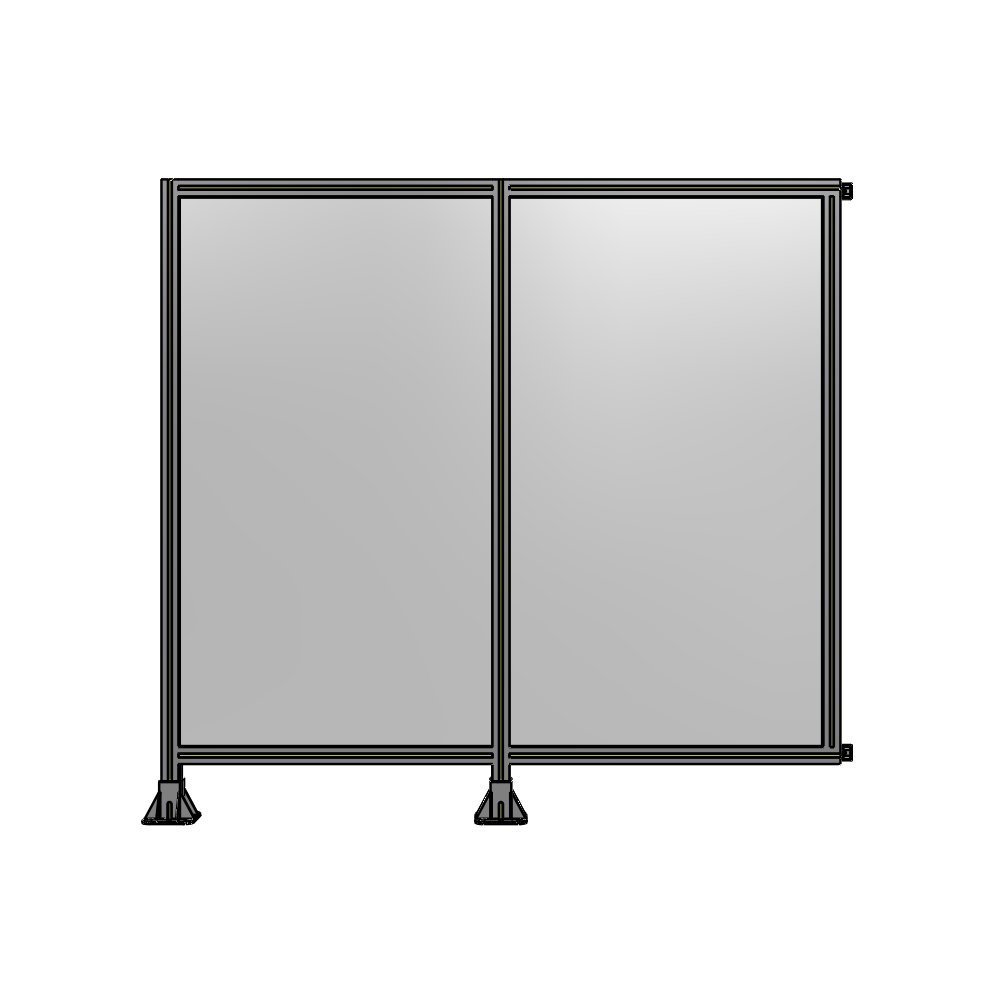 B5-1700-1800-0150-HYPFK DOUBLE PANEL-LEGS ON LEFT AND CENTER WITH HINGES 1700MM X 1800MM  1/4" POLYCARBONATE, AS A KIT