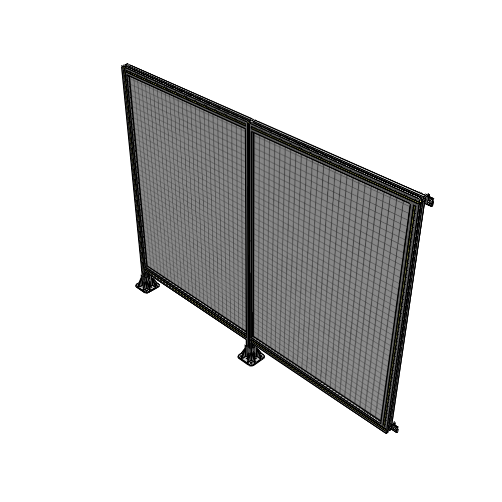 B5-1700-2200-0150-HYMFK DOUBLE PANEL-LEGS ON LEFT AND CENTER WITH HINGES 1700MM X 2200MM 1" MESH, AS A KIT