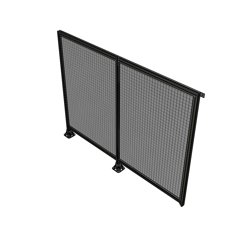 B5-1700-2200-0150-TYMFK DOUBLE PANEL-LEGS ON LEFT AND CENTER, TIE PLATE ON RIGHT 1700MM X 2200MM 1" MESH, AS A KIT