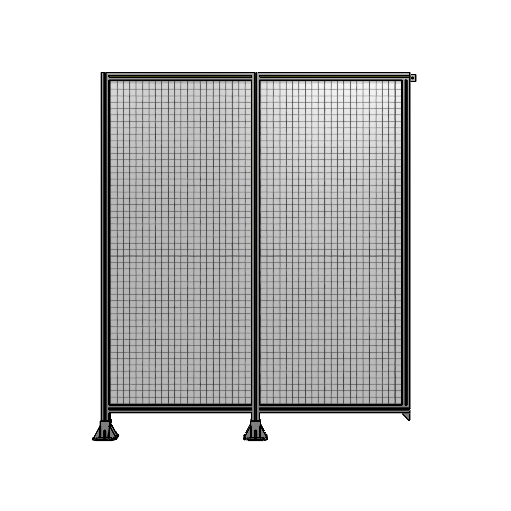 B5-2135-1800-0150-TYMFK DOUBLE PANEL-LEGS ON LEFT AND CENTER, TIE PLATE ON RIGHT 2135MM X 1800MM 1" MESH, AS A KIT