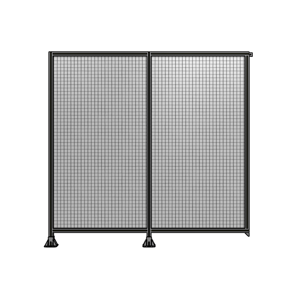 B5-2135-2200-0150-TYMFK DOUBLE PANEL-LEGS ON LEFT AND CENTER, TIE PLATE ON RIGHT 2135MM X  2200MM  1" MESH, AS A KIT